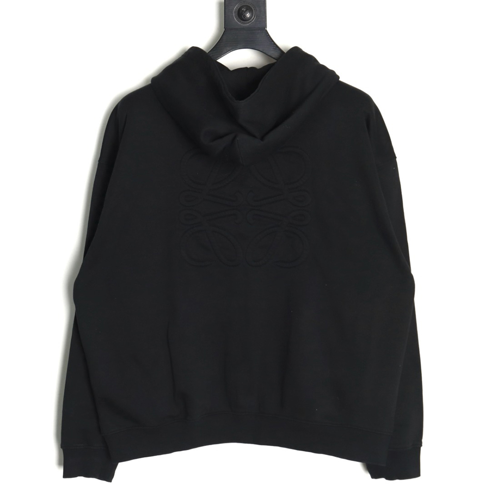 Loewe embossed back embossed large logo zipper hooded jacket