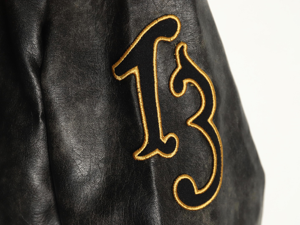 Prada P logo leather bomber jacket TSK1