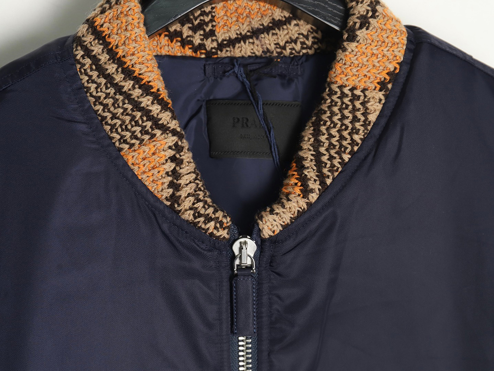 Prada sweater-lined cotton bomber jacket