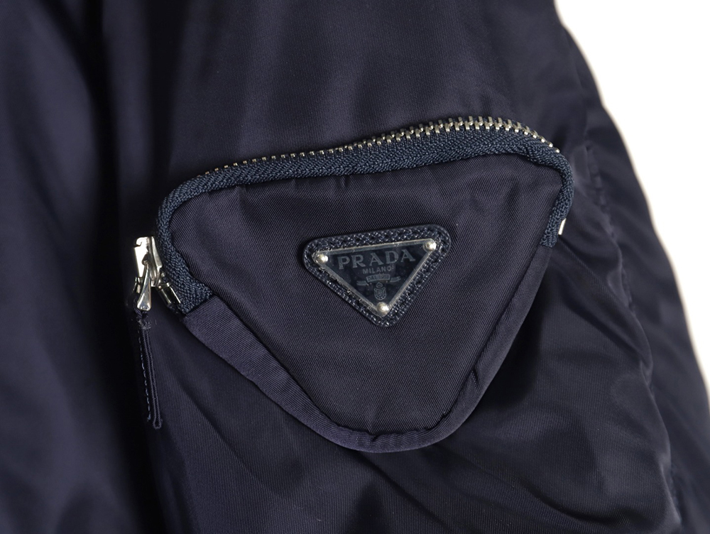 Prada sweater-lined cotton bomber jacket