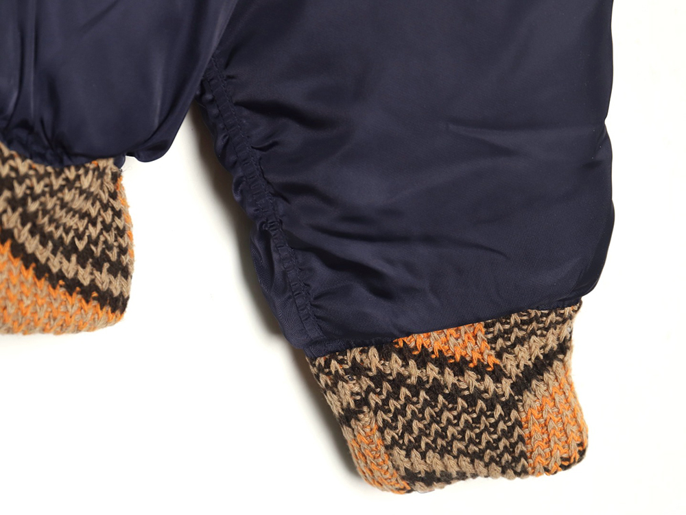 Prada sweater-lined cotton bomber jacket