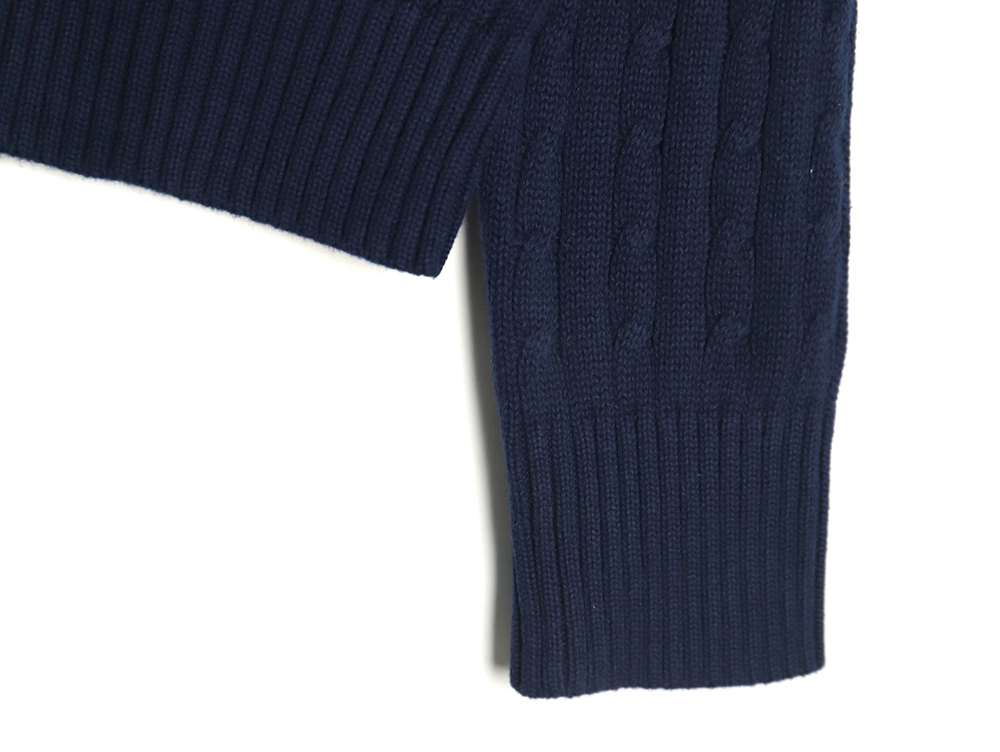 Ralph Lauren Classic Cable Lapel Knit Cardigan TSK1