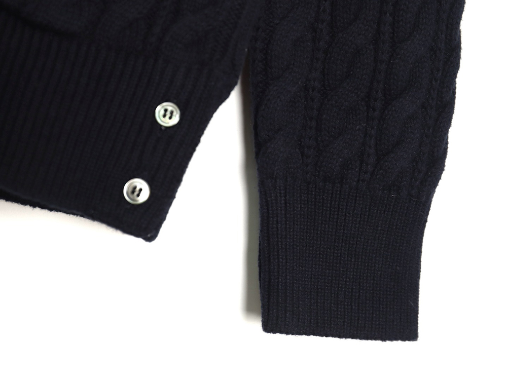 Thom Browne four-strip cable cardigan TSK2