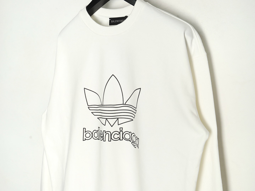 Balenciaga x Adidas Trefoil print crew neck sweatshirt