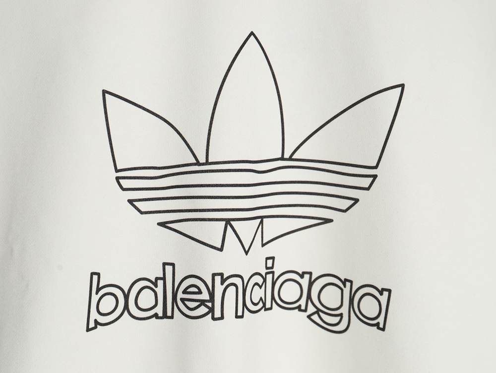 Balenciaga x Adidas Trefoil print crew neck sweatshirt