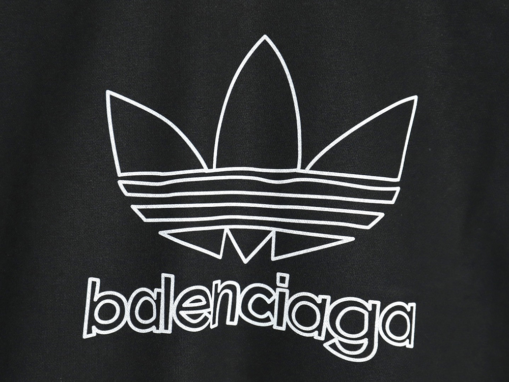 Balenciaga x Adidas Trefoil print crew neck sweatshirt tsk1