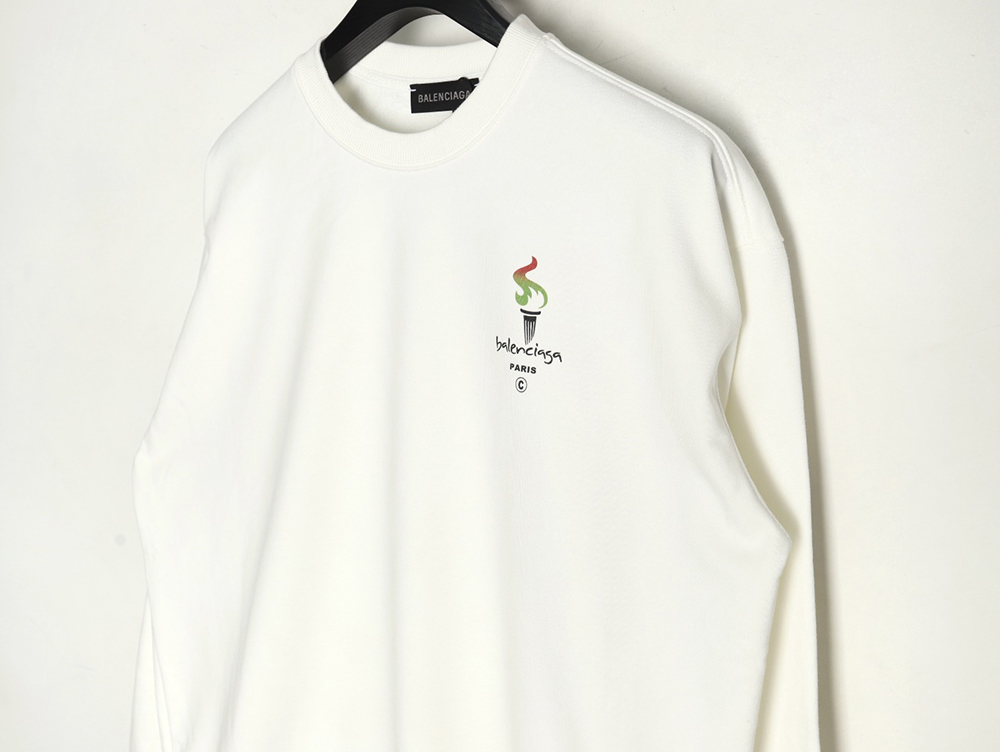Balenciaga Torch Flame Print Crewneck Sweatshirt