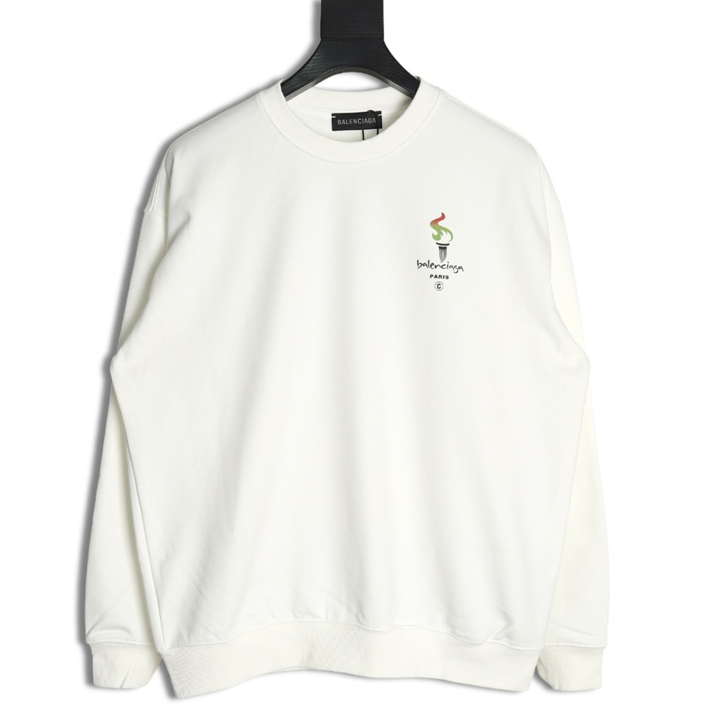 Balenciaga Torch Flame Print Crewneck Sweatshirt