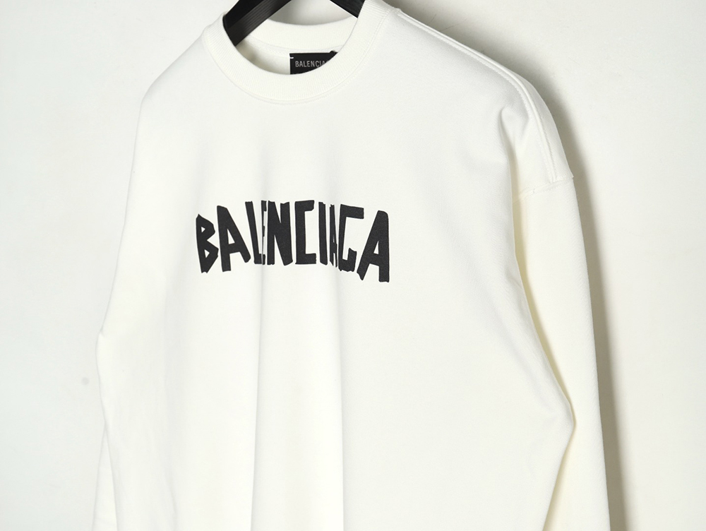 Balenciaga Mixed LOGO Print Lettering Crew Neck Sweatshirt