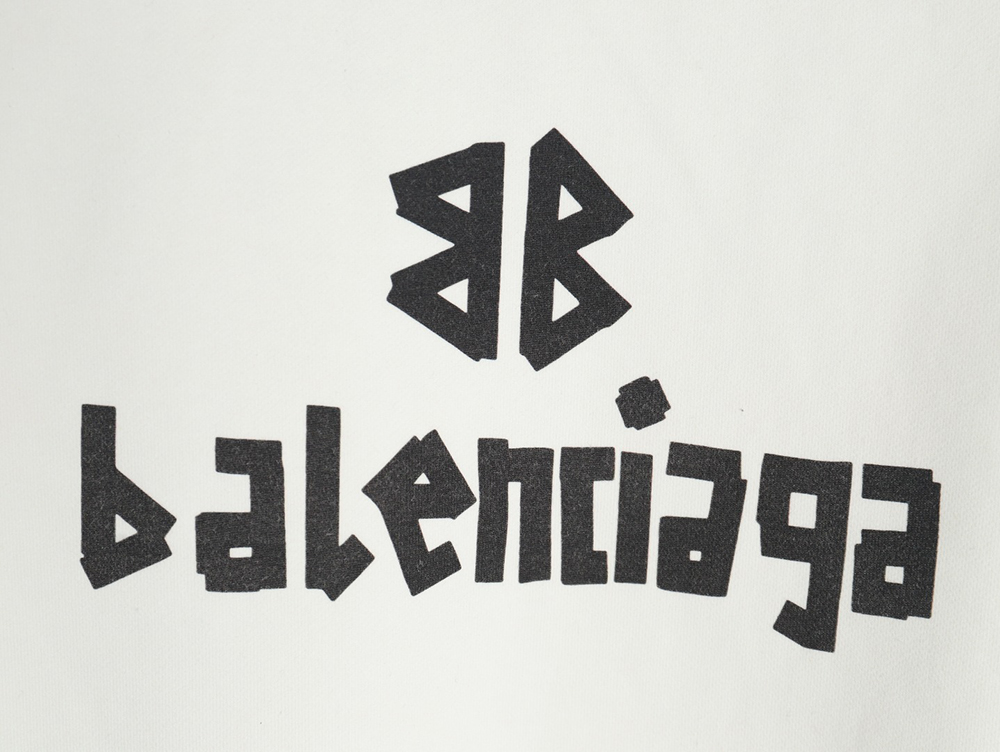 Balenciaga Mixed LOGO Print Lettering Crew Neck Sweatshirt