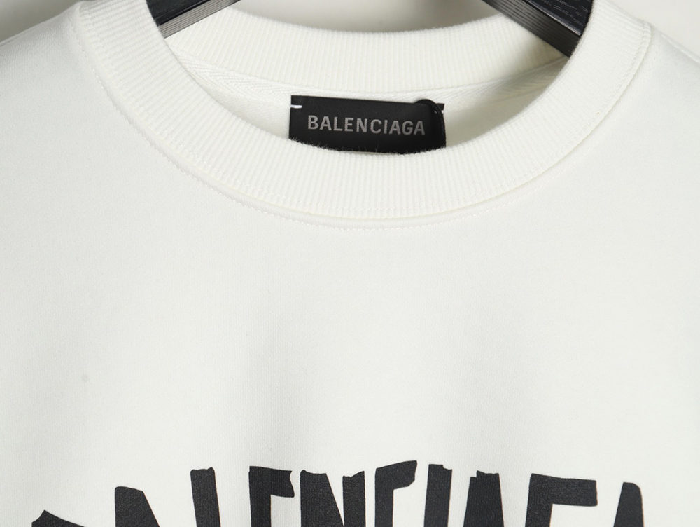Balenciaga Mixed LOGO Print Lettering Crew Neck Sweatshirt