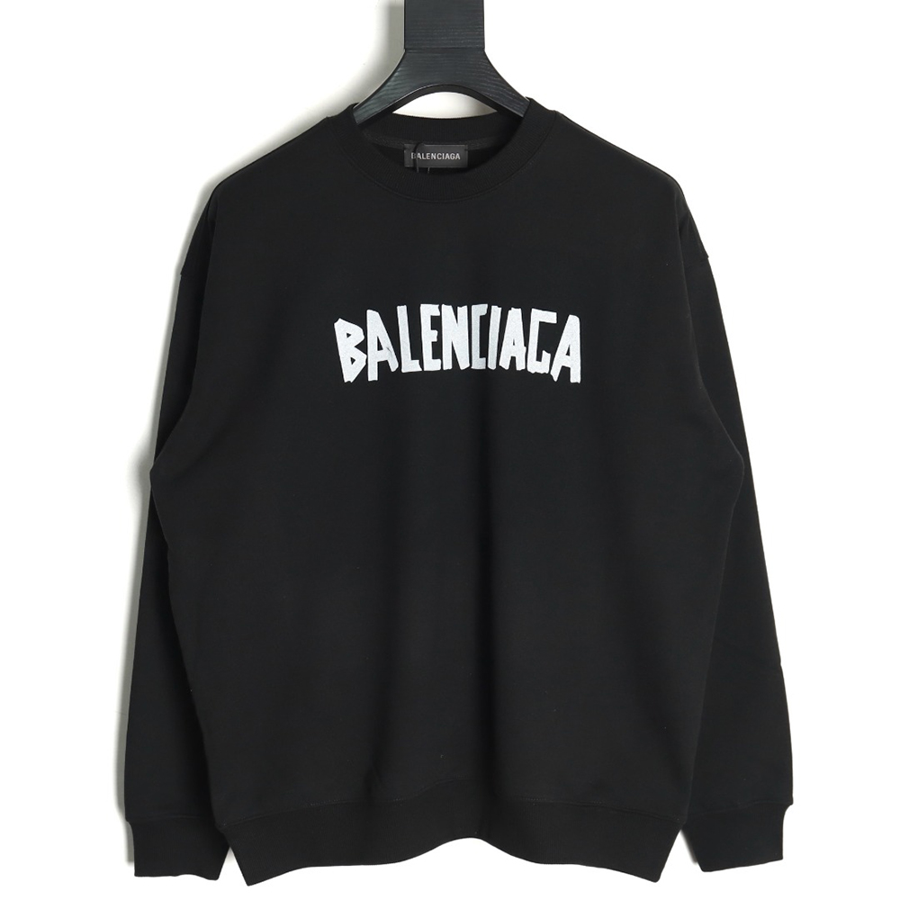 Balenciaga Mixed LOGO Print Lettering Crew Neck Sweatshirt TSK1