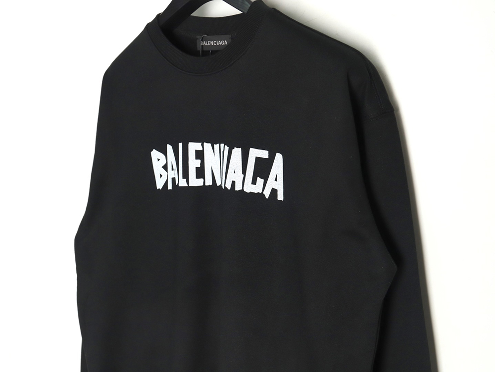 Balenciaga Mixed LOGO Print Lettering Crew Neck Sweatshirt TSK1