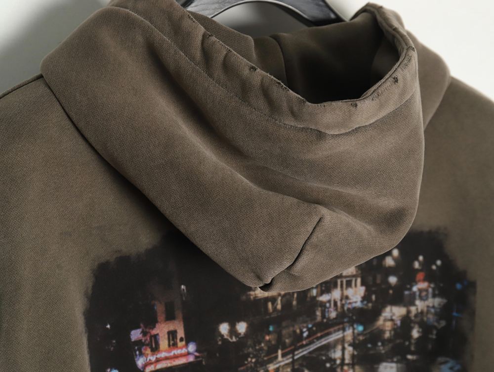 Balenciaga Parking lot night view fleece hoodie