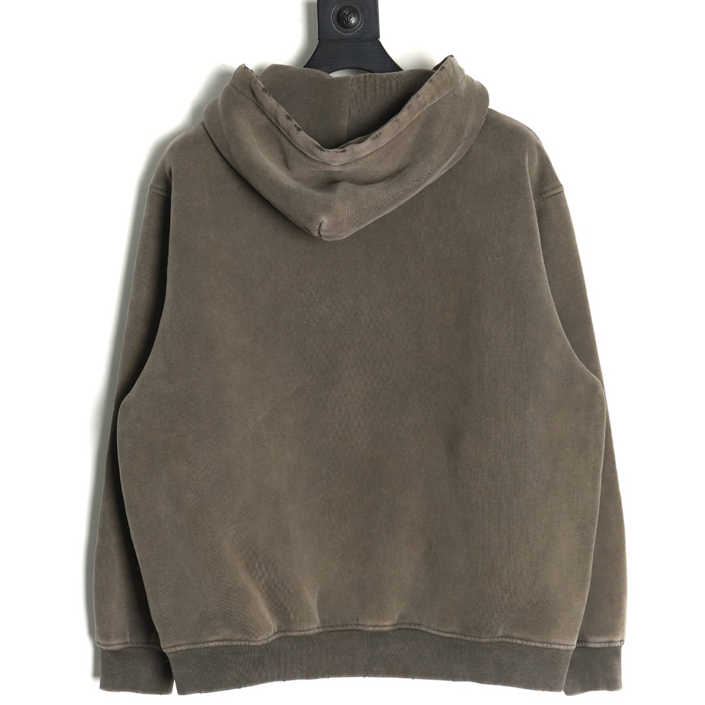 Balenciaga "PARIS" letter print velvet hooded sweatshirt
