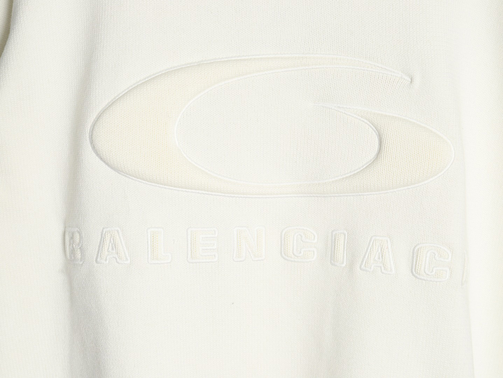 Balenciaga embossed three-dimensional lettering hole knit sweater