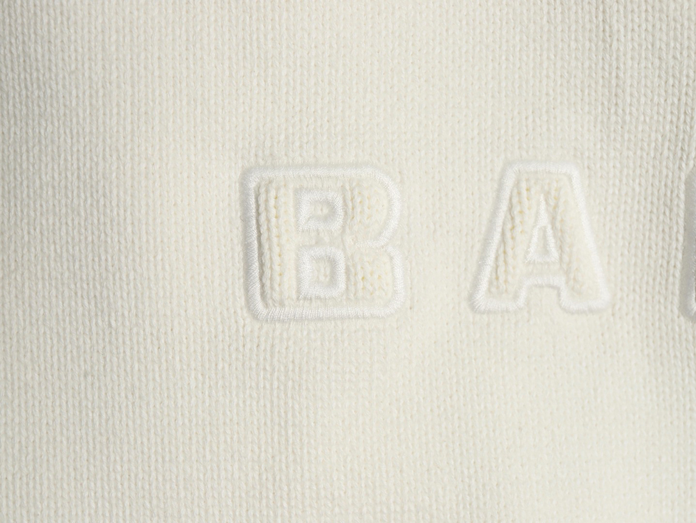 Balenciaga embossed three-dimensional lettering hole knit sweater