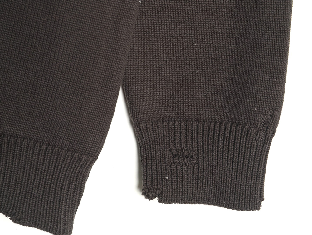 Balenciaga embossed three-dimensional lettering hole knit sweater TSK1