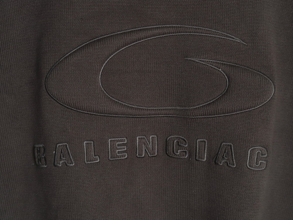 Balenciaga embossed three-dimensional lettering hole knit sweater TSK1