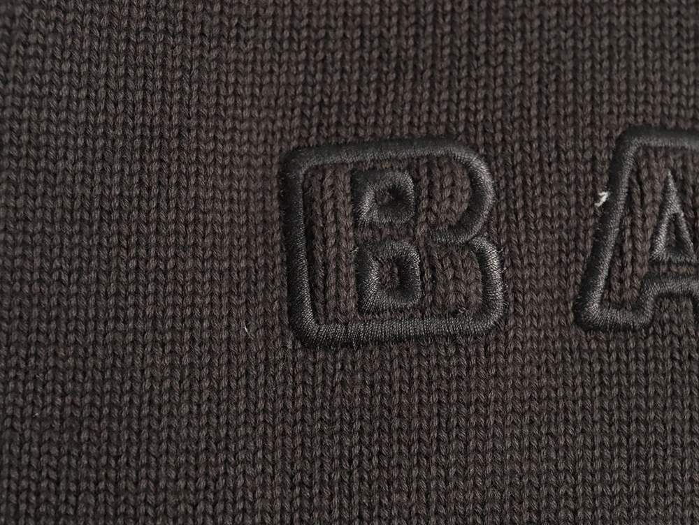 Balenciaga embossed three-dimensional lettering hole knit sweater TSK1