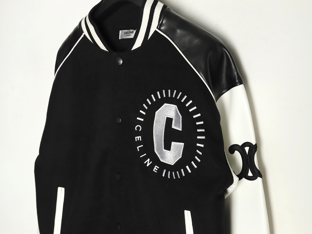 Celine patchwork embroidered baseball jacket