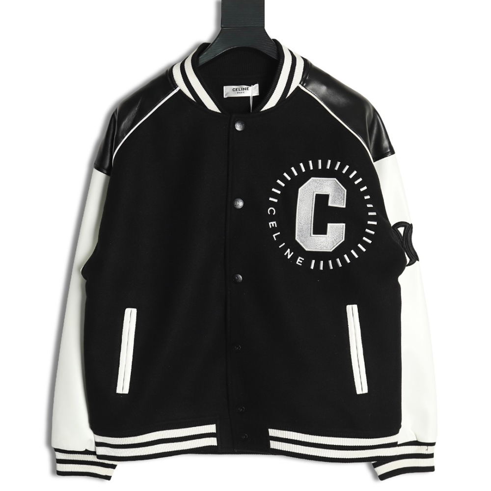 Celine patchwork embroidered baseball jacket
