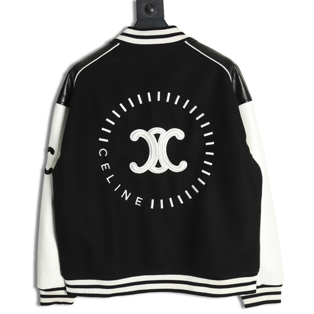 Celine patchwork embroidered baseball jacket