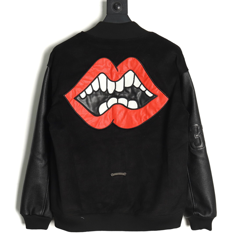 Chrome Hearts Embroidered Lips Baseball Jersey