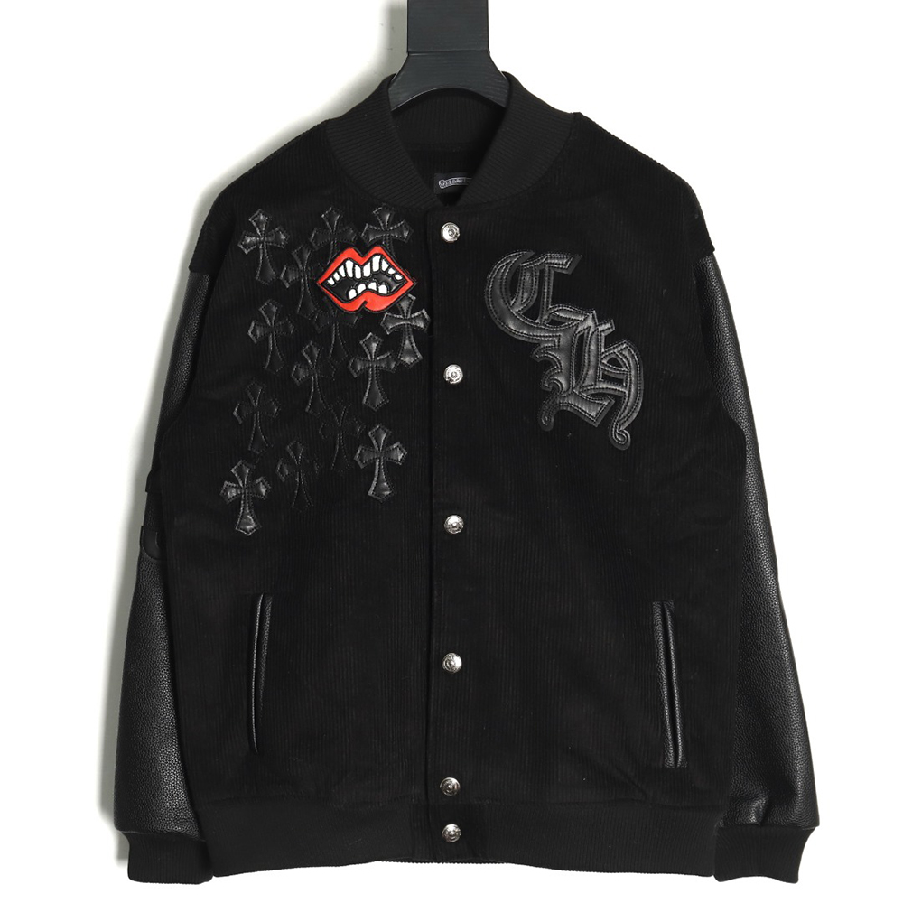 Chrome Hearts Embroidered Lips Baseball Jersey