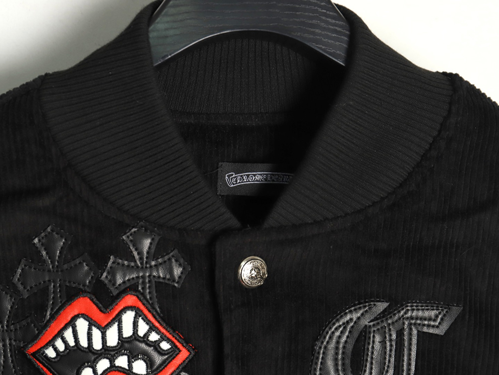 Chrome Hearts Embroidered Lips Baseball Jersey