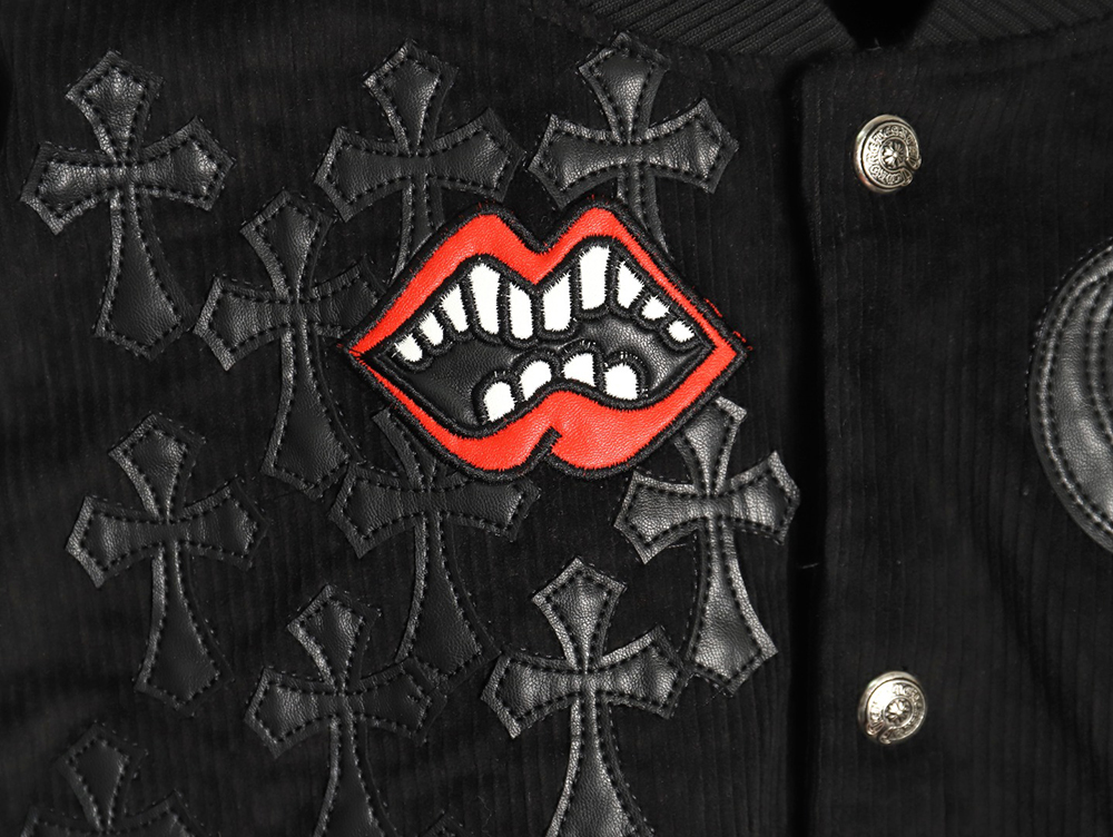 Chrome Hearts Embroidered Lips Baseball Jersey