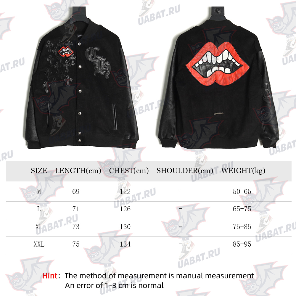 Chrome Hearts Embroidered Lips Baseball Jersey