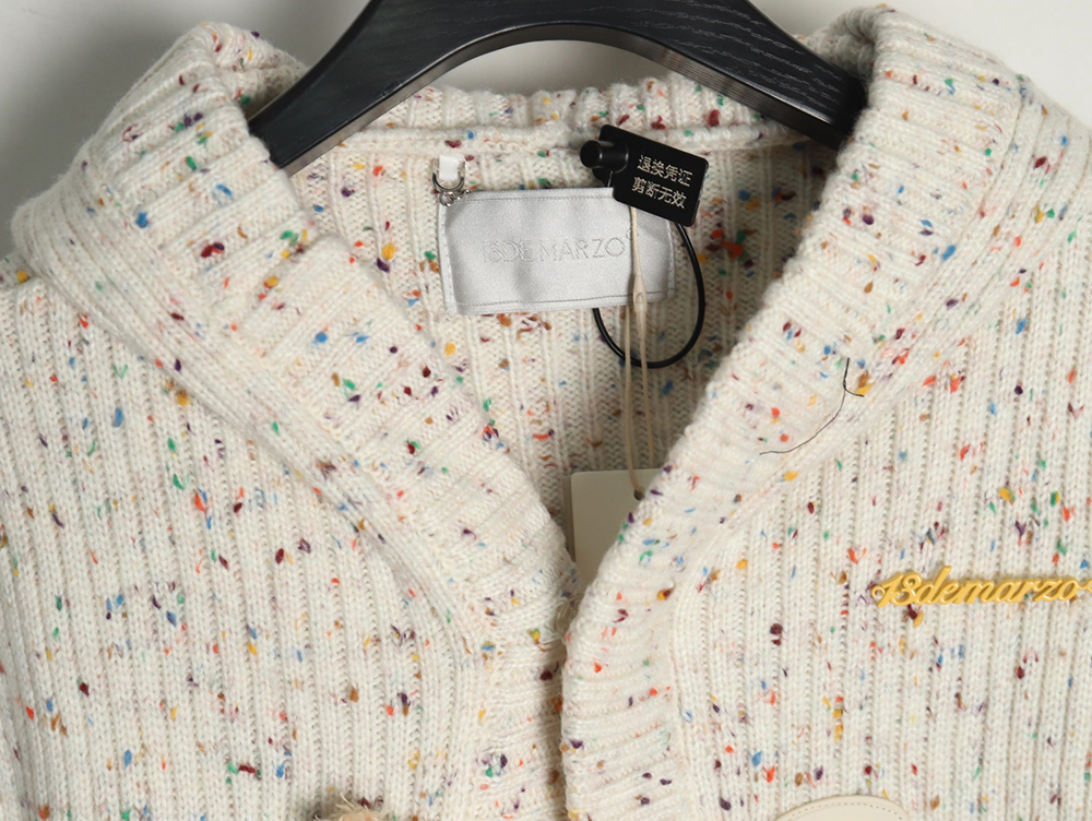13De Marzo horn button hooded cardigan sweater