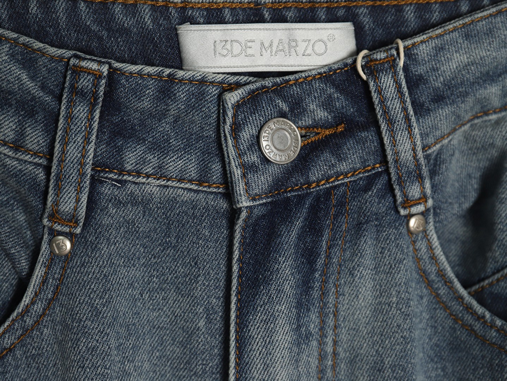 13De Marzo Mid-Range Bear Wide-Leg Jeans