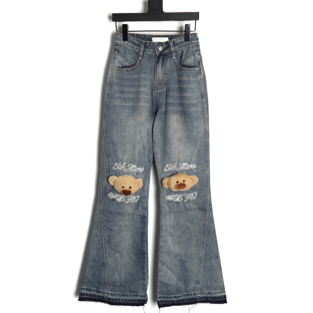 13De Marzo Mid-Range Bear Wide-Leg Jeans