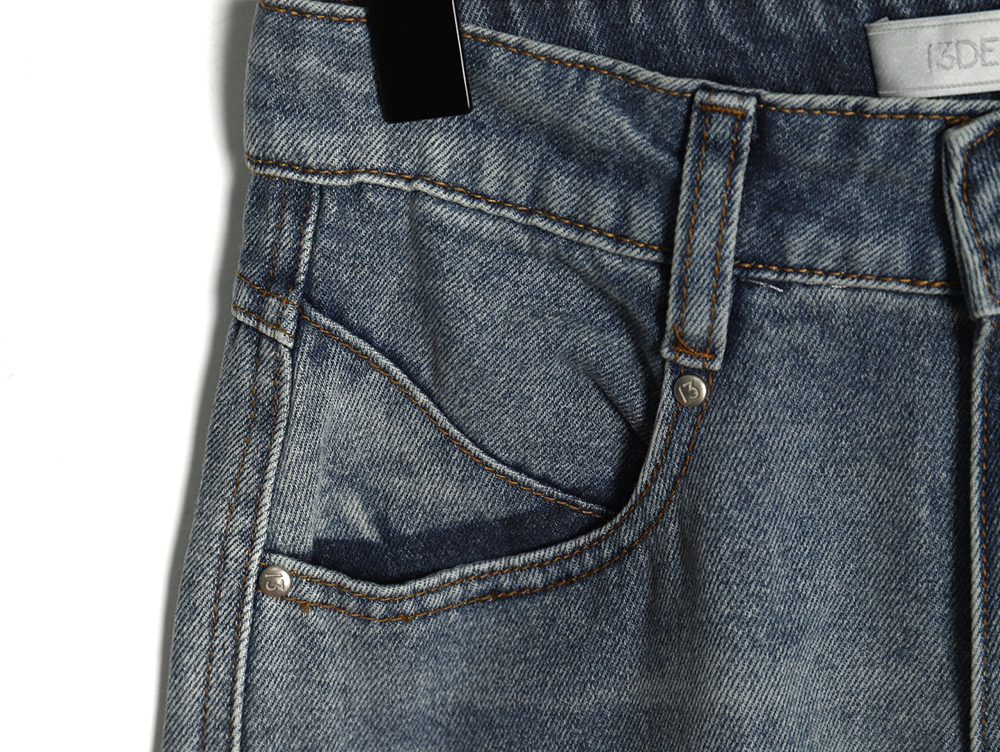 13De Marzo Mid-Range Bear Wide-Leg Jeans