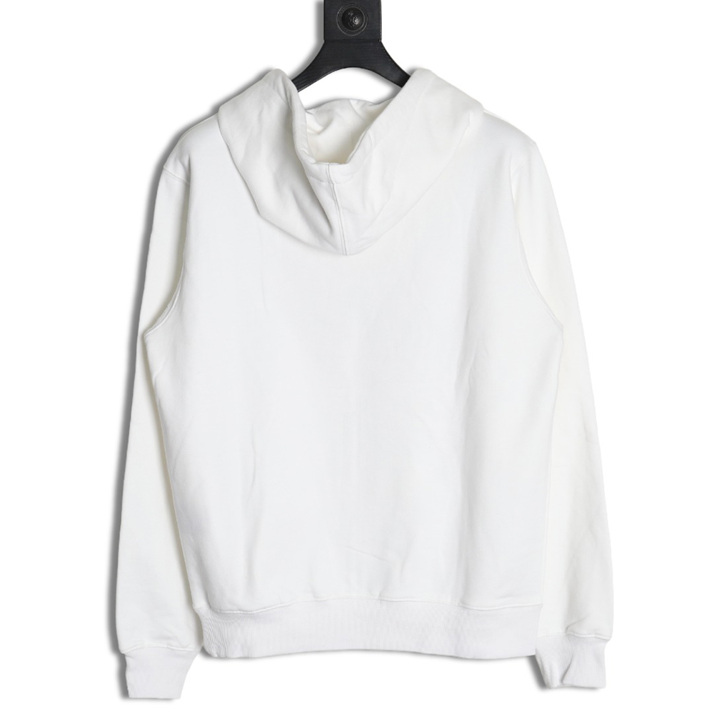 Dior embroidered silver logo hoodie