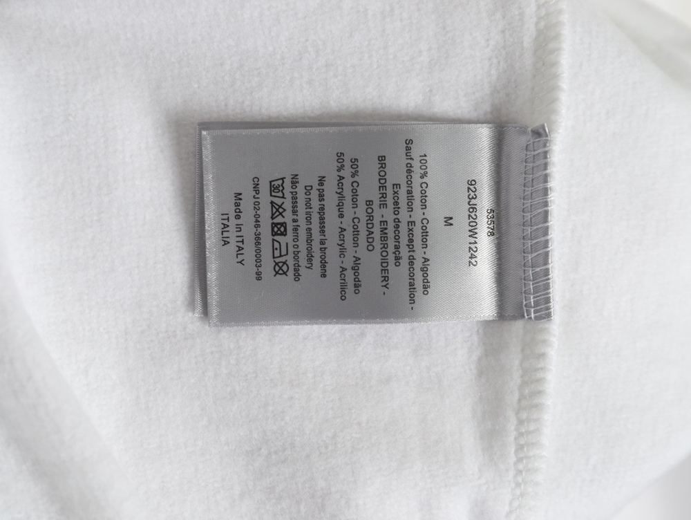 Dior embroidered silver logo hoodie