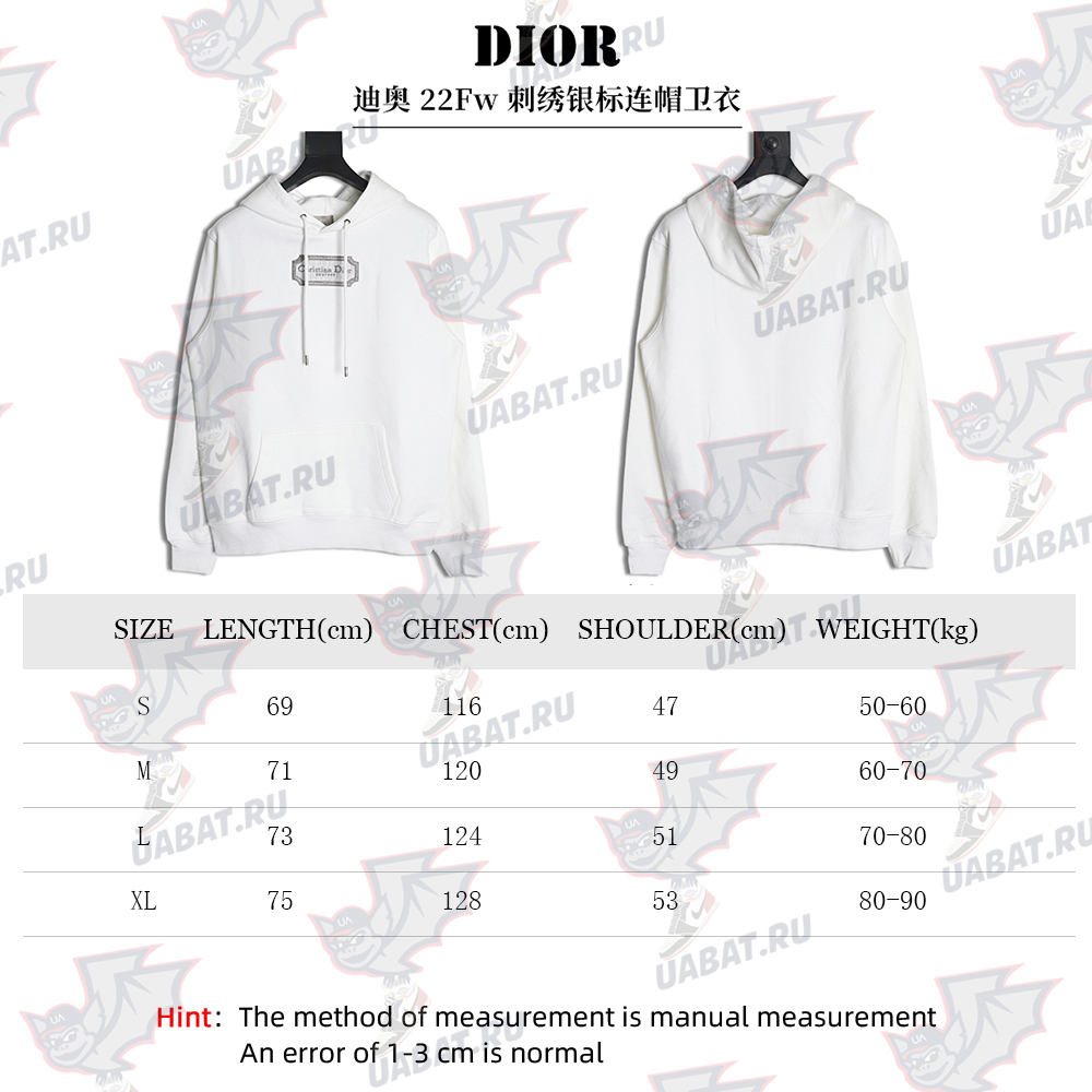 Dior embroidered silver logo hoodie
