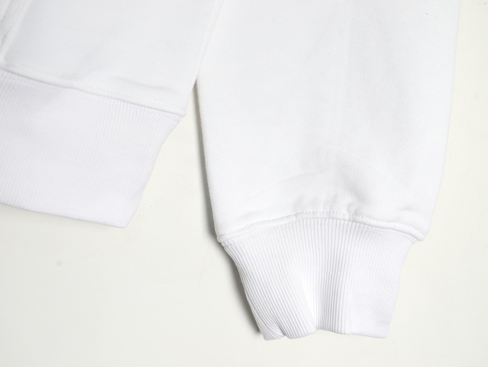 Dior embroidered silver logo hoodie