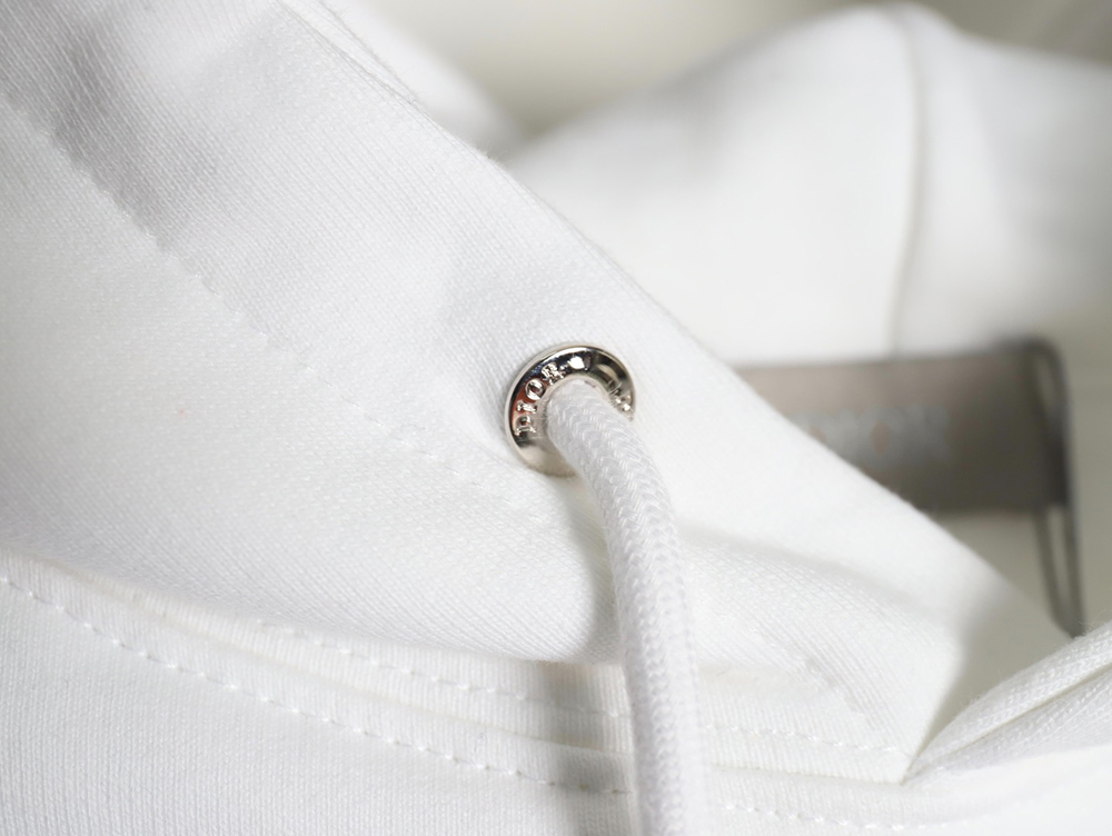 Dior embroidered silver logo hoodie