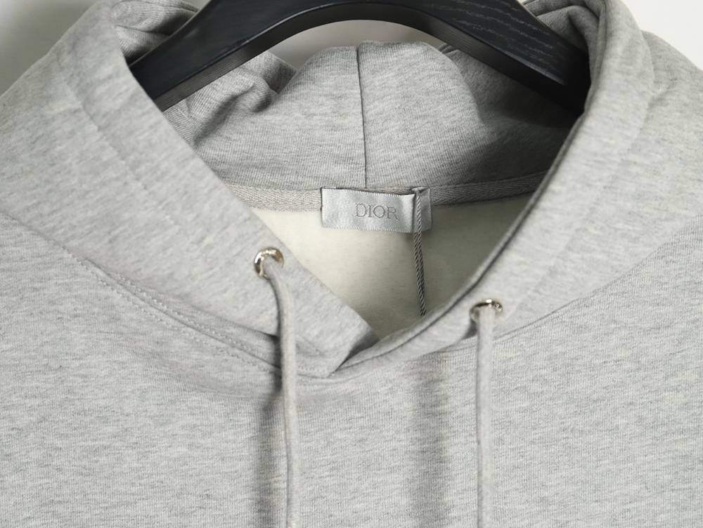 Dior embroidered silver logo hoodie TSK1