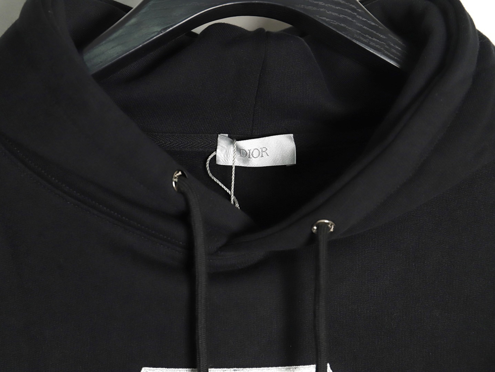 Dior embroidered silver logo hoodie TSK2