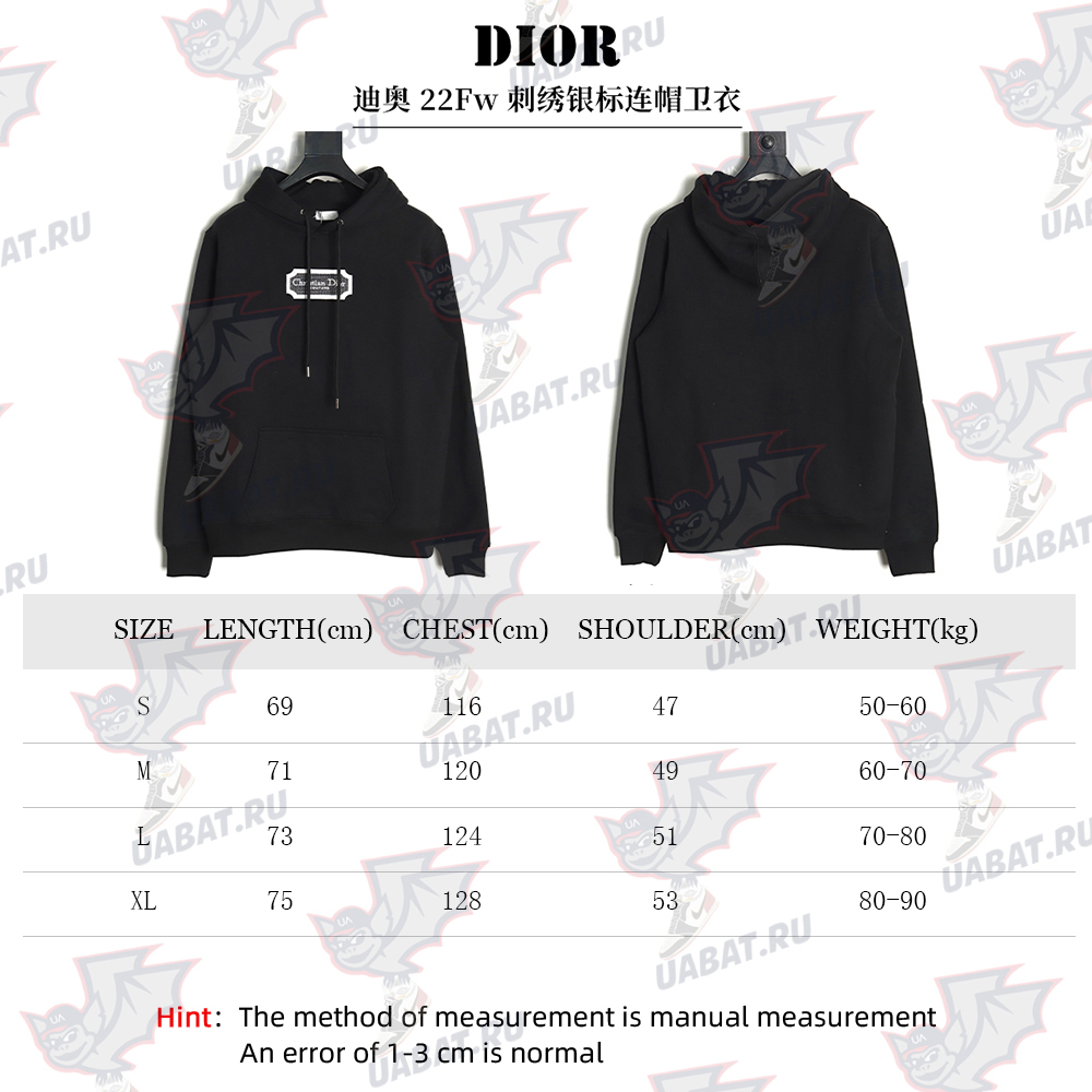 Dior embroidered silver logo hoodie TSK2