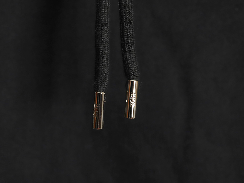 Dior embroidered silver logo hoodie TSK2