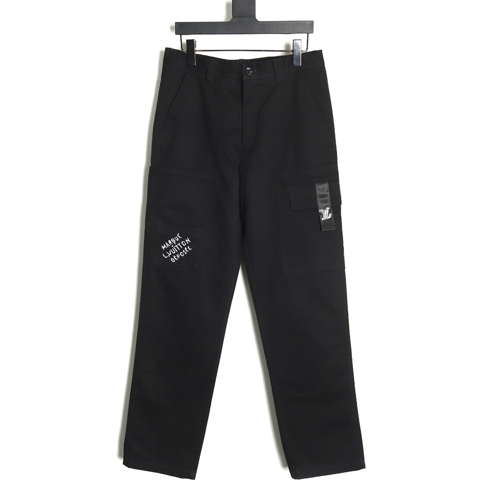 Louis Vuitton pocket embroidered label cargo trousers