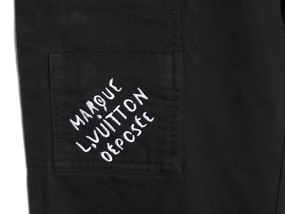 Louis Vuitton pocket embroidered label cargo trousers