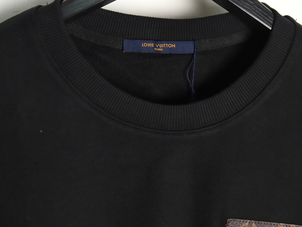 Louis Vuitton presbyopia leather label cotton sweatshirt TSK1