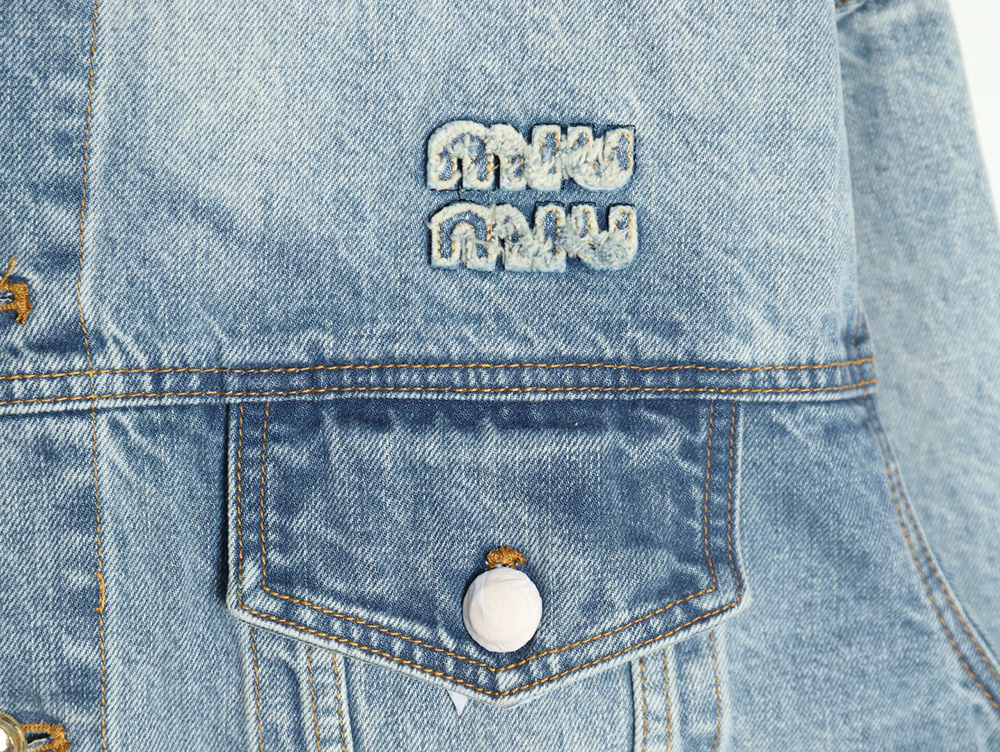 Miu Miu appliqué denim jacket