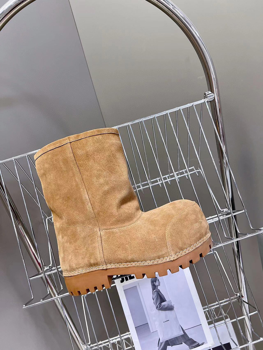 Balenciaga Alaska Fur Boots "Brown"